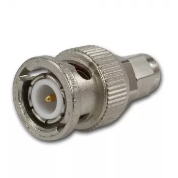 Telegärtner Adaptador coaxial BNC macho a SMA macho, 50 ohmios, DC-4 GHz, latón niquelado J01008A0018