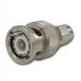 Telegärtner Adaptador coaxial BNC macho a SMA macho, 50 ohmios, DC-4 GHz, latón niquelado J01008A0018