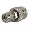 Telegärtner Adaptador coaxial BNC macho a SMA macho, 50 ohmios, DC-4 GHz, latón niquelado J01008A0018
