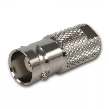 TELEGÄRTNER J01008F0068 Adaptador coaxial BNC hembra a FME macho, 50 ohmios, recto, latón niquelado