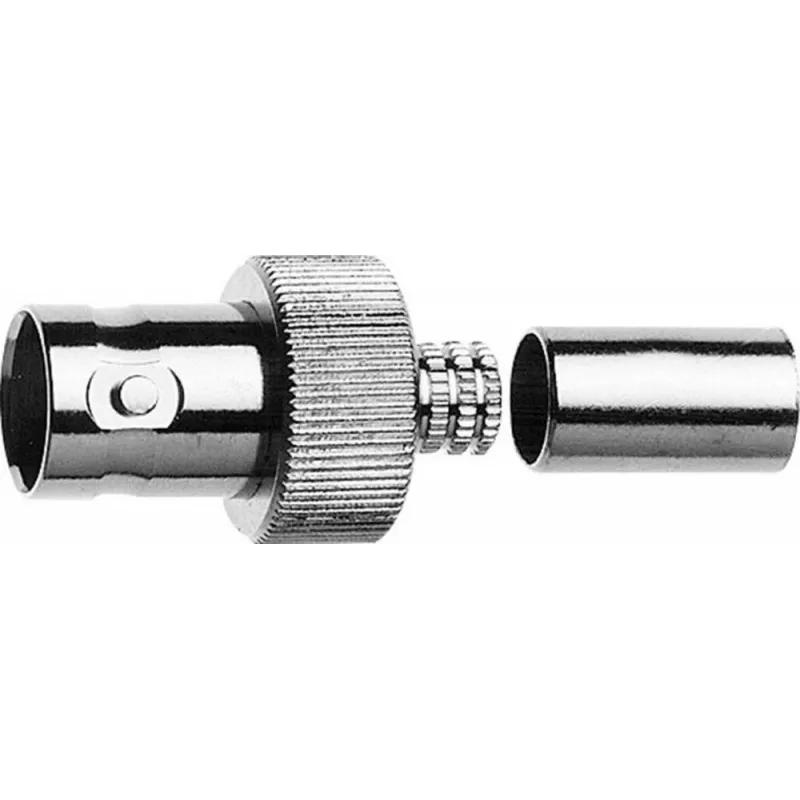 Telegärtner Conector hembra BNC para cable crimp G30 50 ohmios para LMR-240, pack de 5 J01001A0073