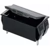 Bopla Portapilas para 2 pilas AA (Mignon), conexión de 9V, lengüetas de soldadura, 65 x 37 x 21,5 mm, negro 46300000