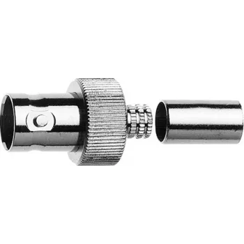 Telegärtner Conector hembra BNC crimp 75 ohmios, crimp/crimp, para grupo de cables G41 (0,6/2,8-4,7 mm), 5 unidades J01003A0048