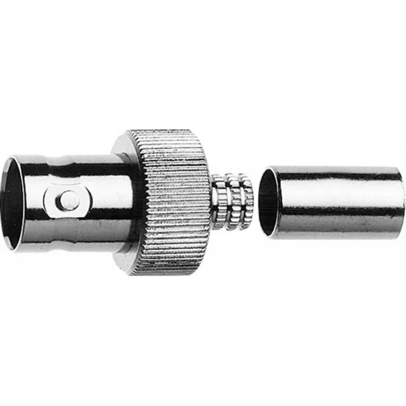 Telegärtner Conector hembra BNC crimp 75 ohmios, crimp/crimp, para grupo de cables G41 (0,6/2,8-4,7 mm), 5 unidades J01003A0048