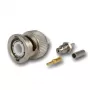 Telegärtner Conector macho BNC crimp 50 ohmios para RG-178 B/U, recto, niquelado/dorado, 1 ud.