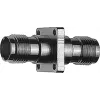 Telegärtner Adaptador coaxial TNC hembra a TNC hembra recto, 50 ohmios, DC hasta 11 GHz, latón niquelado