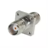 Telegärtner Adaptador coaxial TNC hembra a TNC hembra recto, 50 ohmios, DC hasta 11 GHz, latón niquelado