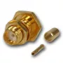 Telegärtner Conector hembra SMA crimp de montaje para RG-316/U, dorado, 50 ohmios, DC-6 GHz J01151A0001Z