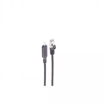 SHIVERPEAKS Cable adaptador USB-C a RJ45 Gigabit Ethernet, aluminio, negro, 1m (BS14-51025)