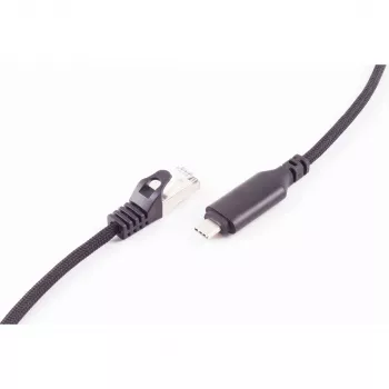 SHIVERPEAKS Cable adaptador USB-C a RJ45 Gigabit Ethernet, aluminio, negro, 1m (BS14-51025)