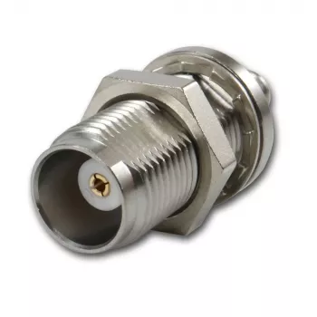 Telegärtner Adaptador coaxial conector hembra TNC a conector hembra SMA, 50 ohmios, DC-6 GHz, níquel/oro J01019A0028