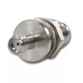 Telegärtner Adaptador coaxial conector hembra TNC a conector hembra SMA, 50 ohmios, DC-6 GHz, níquel/oro J01019A0028