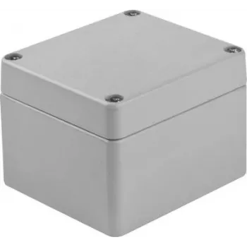 BOPLA Carcasa universal de aluminio gris plata (RAL 7001) 75 x 80 x 57 A 105 01105000.MT1