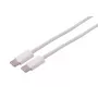 S CONN MAXIMUM CONNECTIVITY Cable de carga USB-C, 2.0, 60W, blanco, textil, 1,5m (14-21156)