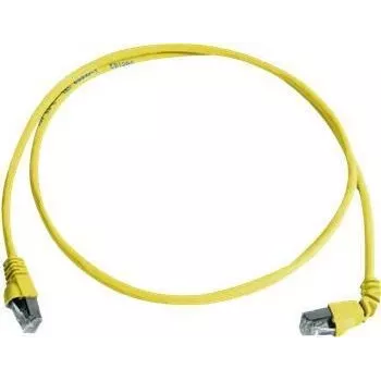 Telegärtner 100008019 Cable de parcheo CAT 6a S/FTP, RJ45, 1 m, amarillo, LSZH, ignífugo