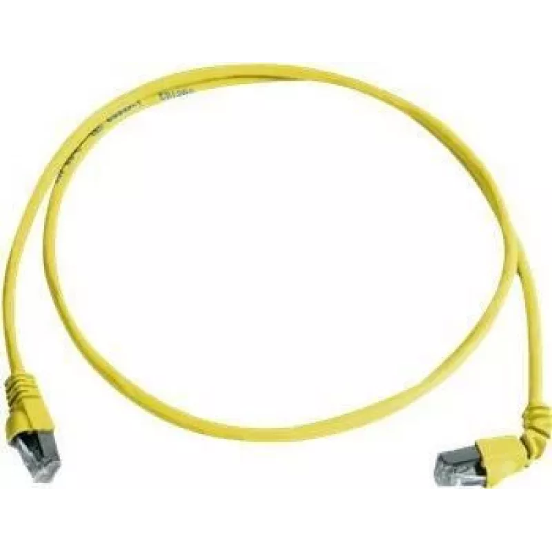 Telegärtner 100008019 Cable de parcheo CAT 6a S/FTP, RJ45, 1 m, amarillo, LSZH, ignífugo