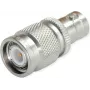 Telegärtner Adaptador conector hembra BNC a conector macho TNC, 50 ohmios, latón niquelado, DC-4 GHz, recto
