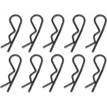 Reely Clips para carrocería 1:5 negros 30 mm 10 unidades (511131)