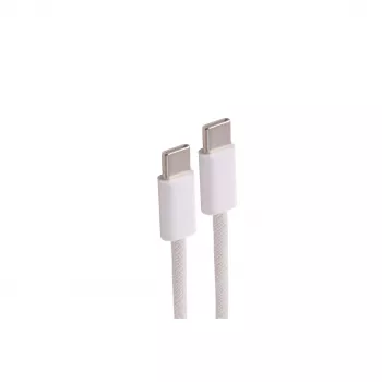 SHIVERPEAKS Cable de carga USB-C, USB 2.0, 60W, blanco, textil trenzado, 0,5m (BS14-21016)