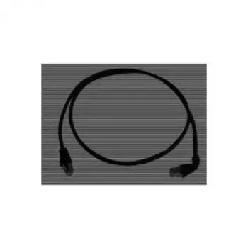Telegärtner 100008676 Cable de parcheo RJ45, CAT 6a S/FTP, 5,0 m, negro, LSZH, ignífugo, con protección antiacodamiento
