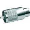 Telegärtner Conector macho UHF PL259 para RG-213/U, aislamiento PTFE, latón niquelado, pack de 5 J01040B0602