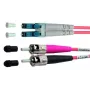 Telegärtner L00892A0073 cable de parcheo de fibra óptica OM4 dúplex, LC a 2x ST, 3 m, violeta