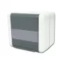 TELEGÄRTNER H02000A0069 AMJ-S K Cat.6A toma de datos RJ45 apantallada de 2 puertos, gris claro/blanco