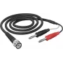 Telegärtner L00010A1845 cable de medición coaxial de 1 m BNC a doble banana, negro
