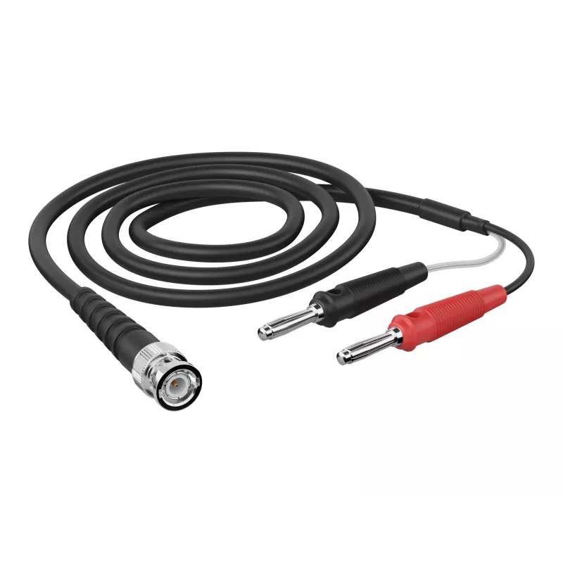 Telegärtner L00010A1845 cable de medición coaxial de 1 m BNC a doble banana, negro