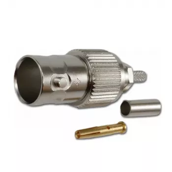 Telegärtner conector hembra BNC de cable crimp G04 75 ohmios para RG-179B/U, pack de 5 J01003B0021