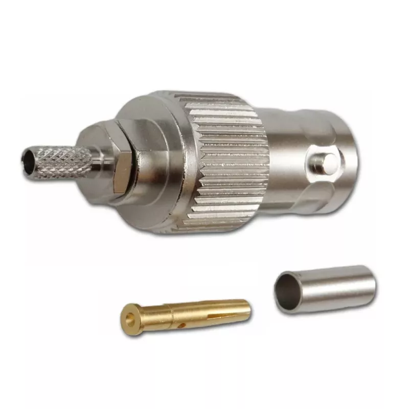 Telegärtner conector hembra BNC de cable crimp G04 75 ohmios para RG-179B/U, pack de 5 J01003B0021