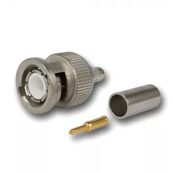 Telegärtner conector macho BNC de cable crimp G01 50 ohmios, crimp/crimp, estándar, A0205, G01 (RG-58 C/U), YR23092 Belden - 1 unidad (J01000F1255Z)