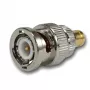 TELEGÄRTNER adaptador coaxial conector macho BNC a conector hembra SMB, 50 ohmios, recto, latón niquelado J01008F0030