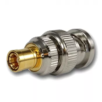 TELEGÄRTNER adaptador coaxial conector macho BNC a conector hembra SMB, 50 ohmios, recto, latón niquelado J01008F0030