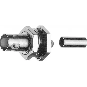TELEGÄRTNER conector hembra BNC de montaje, crimp, 75 ohmios, RG-62 A/U, pack de 5 (J01003A1260)