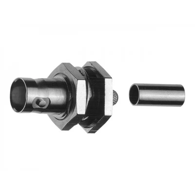 TELEGÄRTNER conector hembra BNC de montaje, crimp, 75 ohmios, RG-62 A/U, pack de 5 (J01003A1260)