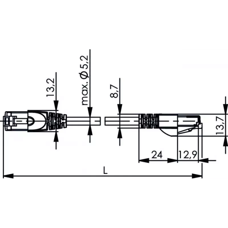 TELEGÄRTNER cable de red Cat.6A S/FTP, 1,5 m, azul, LSZH, RJ45, 500 MHz L00001A0288