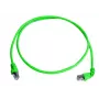 Telegärtner MP8 FS 500 cable de red Cat.6a SFTP, RJ45 a RJ45, 2 m, verde, conector de 90°, libre de halógenos L00001A0156