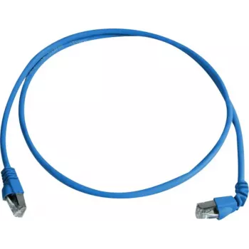 Telegärtner cable de red Cat 6A S/FTP, PiMF, azul, 2,0 m, un extremo en ángulo L00001A0159