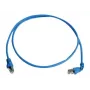 Telegärtner L00002A0177 cable de conexión, Cat 6A S/FTP PiMF, 3,0 m, conector acodado de 90° en un extremo, 10 Gbit/s, libre de halógenos, azul