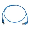 Telegärtner L00002A0177 cable de conexión, Cat 6A S/FTP PiMF, 3,0 m, conector acodado de 90° en un extremo, 10 Gbit/s, libre de halógenos, azul