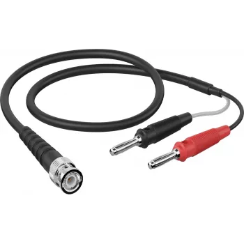 Telegärtner L00010A1844 Cable de medición coaxial de 0,5 m BNC a 2x banana, negro
