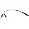 Telegärtner L00010A1844 Cable de medición coaxial de 0,5 m BNC a 2x banana, negro