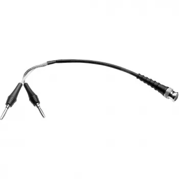 Telegärtner L00010A1844 Cable de medición coaxial de 0,5 m BNC a 2x banana, negro