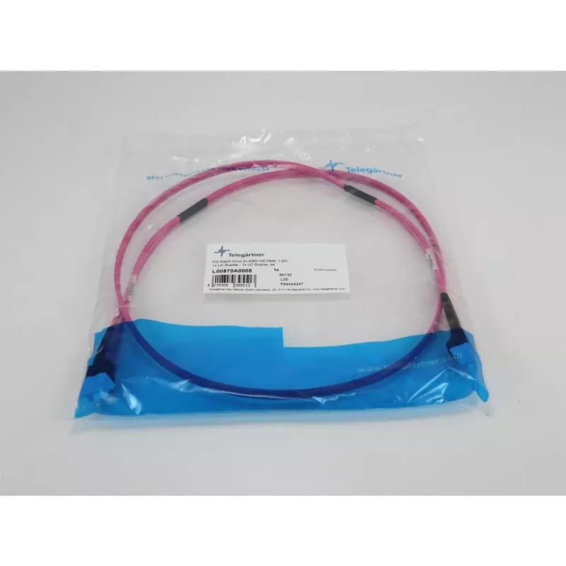 Telegärtner Cable de parcheo de fibra óptica multimodo OM4 LC a LC de 1 m, violeta
