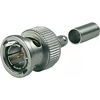 Telegärtner Conector macho de crimpado BNC 75 Ohm para RG-179B/U, RG-187A/U, RG-316/U (J01002A0058)