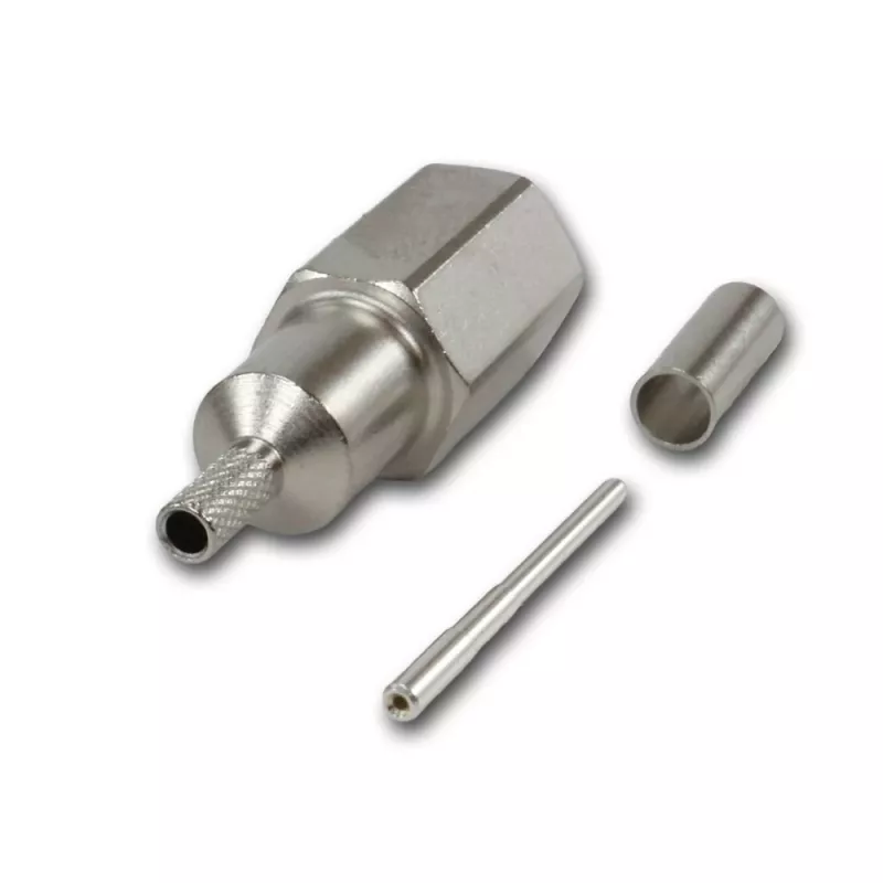 Telegärtner Conector macho de cable FME crimpado G07 crimp/crimp, Low Cost, 15 dB / 2 GHz, B2725, G07 (RG-316/U) - 5 unidades J01700A0010