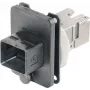 TELEGÄRTNER J80020A0005 Toma RJ45 con brida juego de acoplamiento variante 4, 8P8C, Cat.6A, apantallado, negro