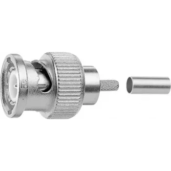 Telegärtner Conector macho de crimpado BNC 50 Ohm para RG-142B/U, Professional, pack de 5 J01000A0008