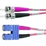 Telegärtner Cable de parcheo de fibra óptica ST a SC dúplex multimodo OM4, 50/125 µm, 3 m, aqua L00892A0072